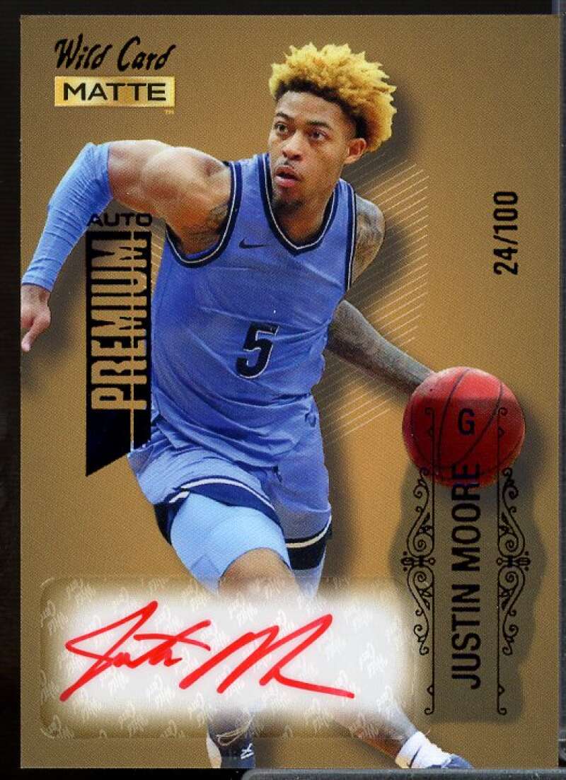 Red Ink Autograph Rookie Card 2021-22 Wild Card Matt Justin Moore #MB-A  Image 1