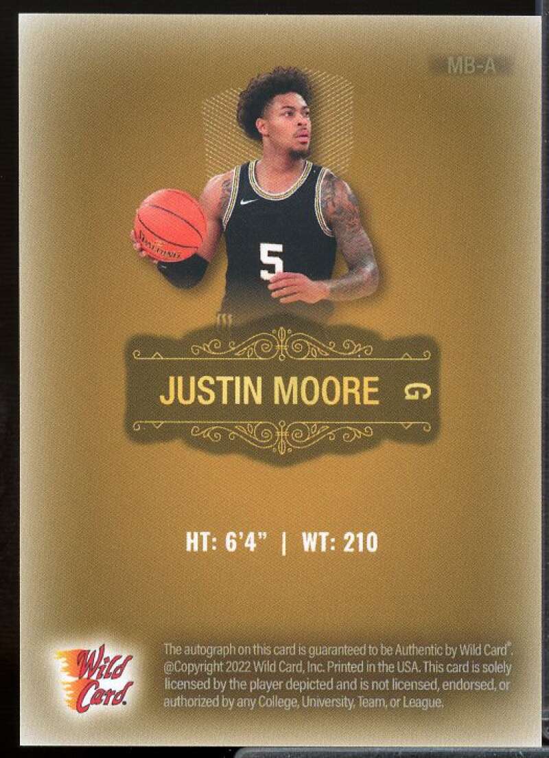 Red Ink Autograph Rookie Card 2021-22 Wild Card Matt Justin Moore #MB-A  Image 2