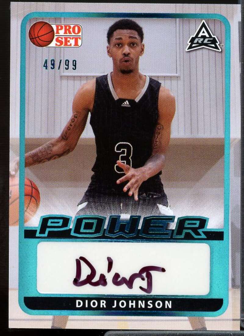 Dior Johnson Rookie Card 2021-22 Leaf Pro Set Power Platinum #BADJ1  Image 1
