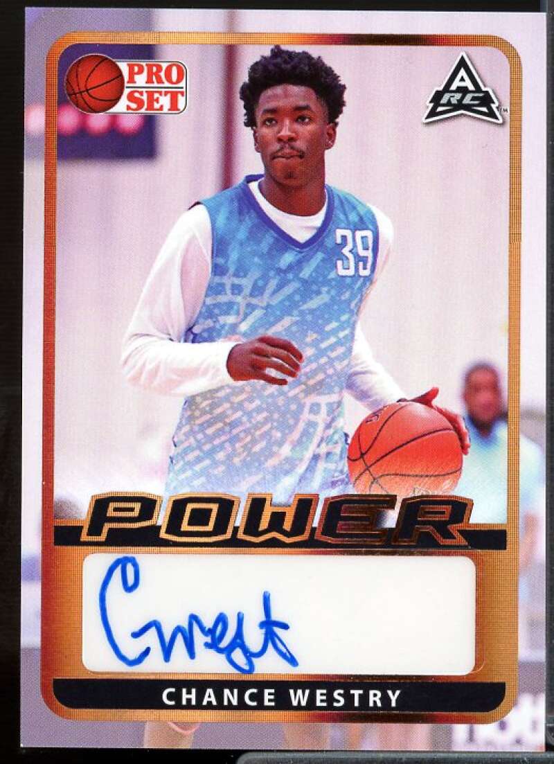 Chance Westry Rookie Card 2021-22 Leaf Pro Set Power Bronze #BACW2  Image 1