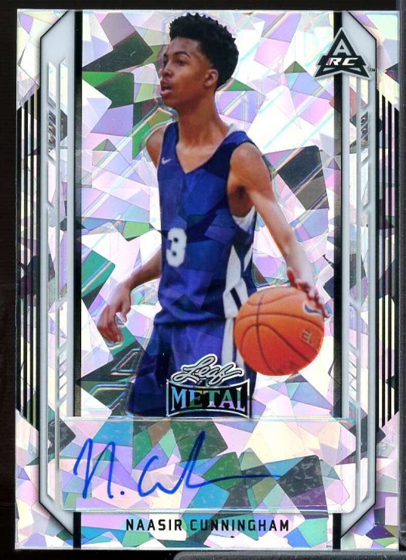 Naasir Cunningham Rookie Card 2021-22 Leaf Metal Silver Crystal #BANC1  Image 1