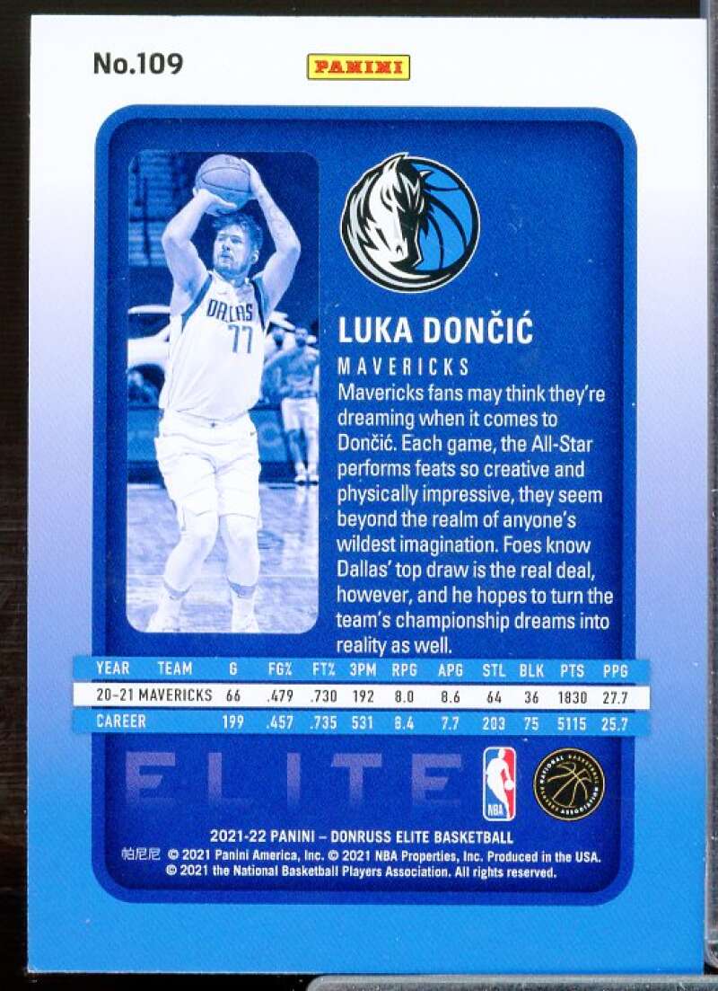 Luka Doncic Card 2021-22 Elite #109  Image 2