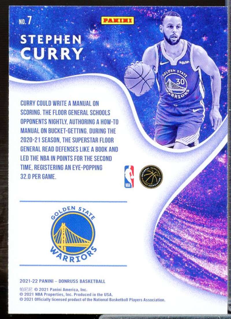 Stephen Curry Card 2021-22 Donruss Complete Players #7  Image 2