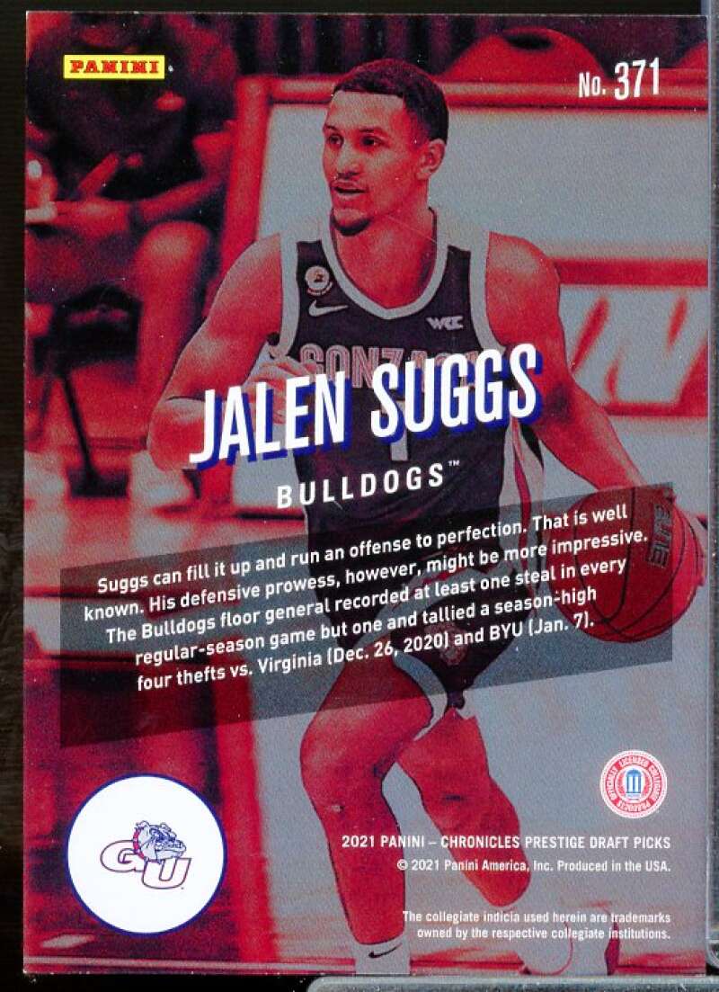 Jalen Suggs/Prestige Rookie Card 2021-22 Panini Chronicles Draft Picks Red #371  Image 2