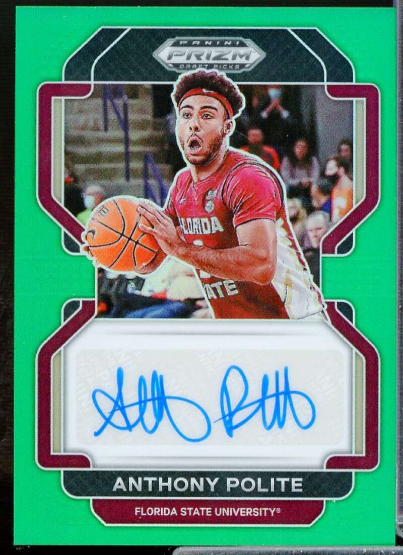 Anthony Polite 2022-23 Panini Prizm Draft Picks Draft Picks AU Prizms Green #88  Image 1