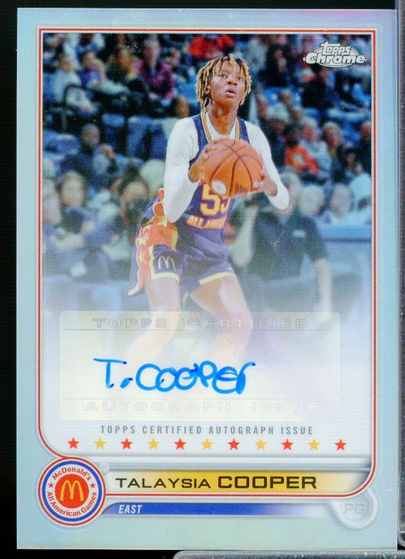 Talaysia Cooper Card 2022 Topps Chrome McDonald's All American Autographs #CATC  Image 1