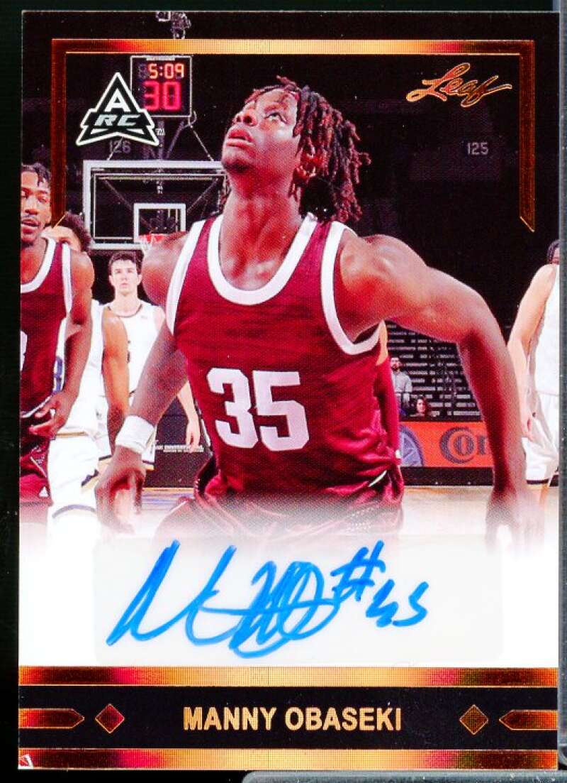 Manny Obaseki Rookie Card 2021-22 Leaf Memories '91 Bronze #GLRMO1  Image 1