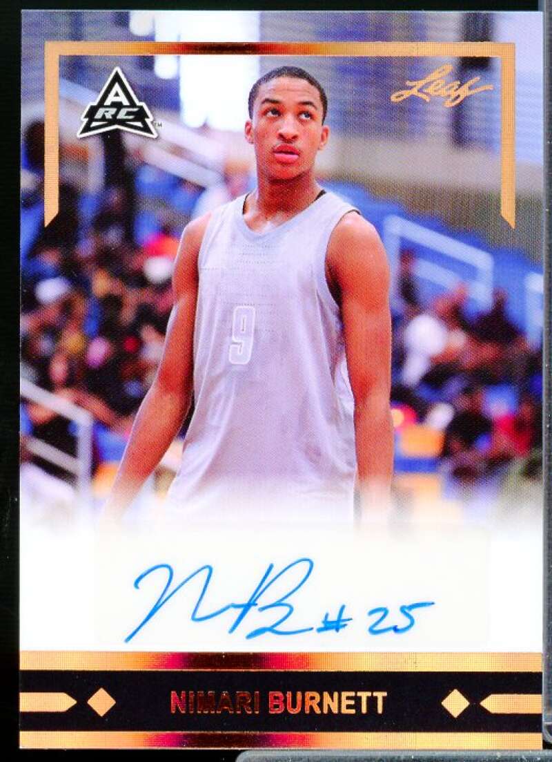 Nimari Burnett Rookie Card 2021-22 Leaf Memories '91 Bronze #GLRNB1  Image 1