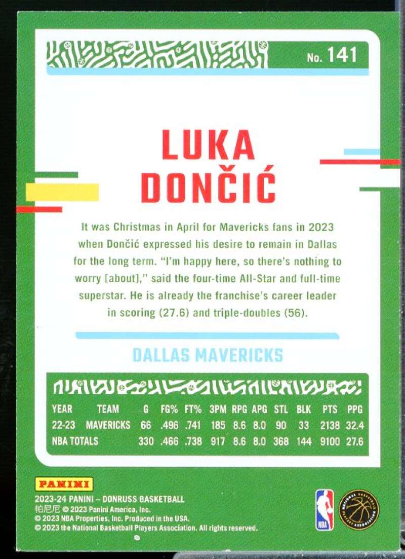 Luka Doncic Card 2023-24 Donruss #141  Image 2