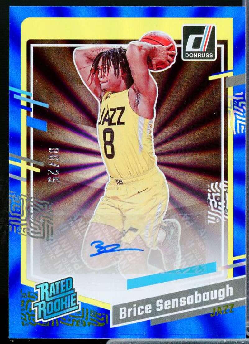Brice Sensabaugh 2023-24 Donruss Rated Rookies Signatures Holo Blue Laser #292  Image 1