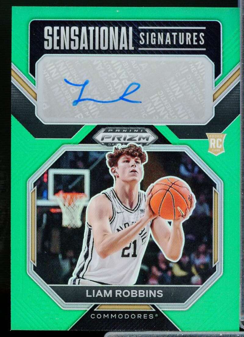 L. Robbins Rookie 2023 Prizm Draft Picks Sensational Signatures Prizm Green #19  Image 1