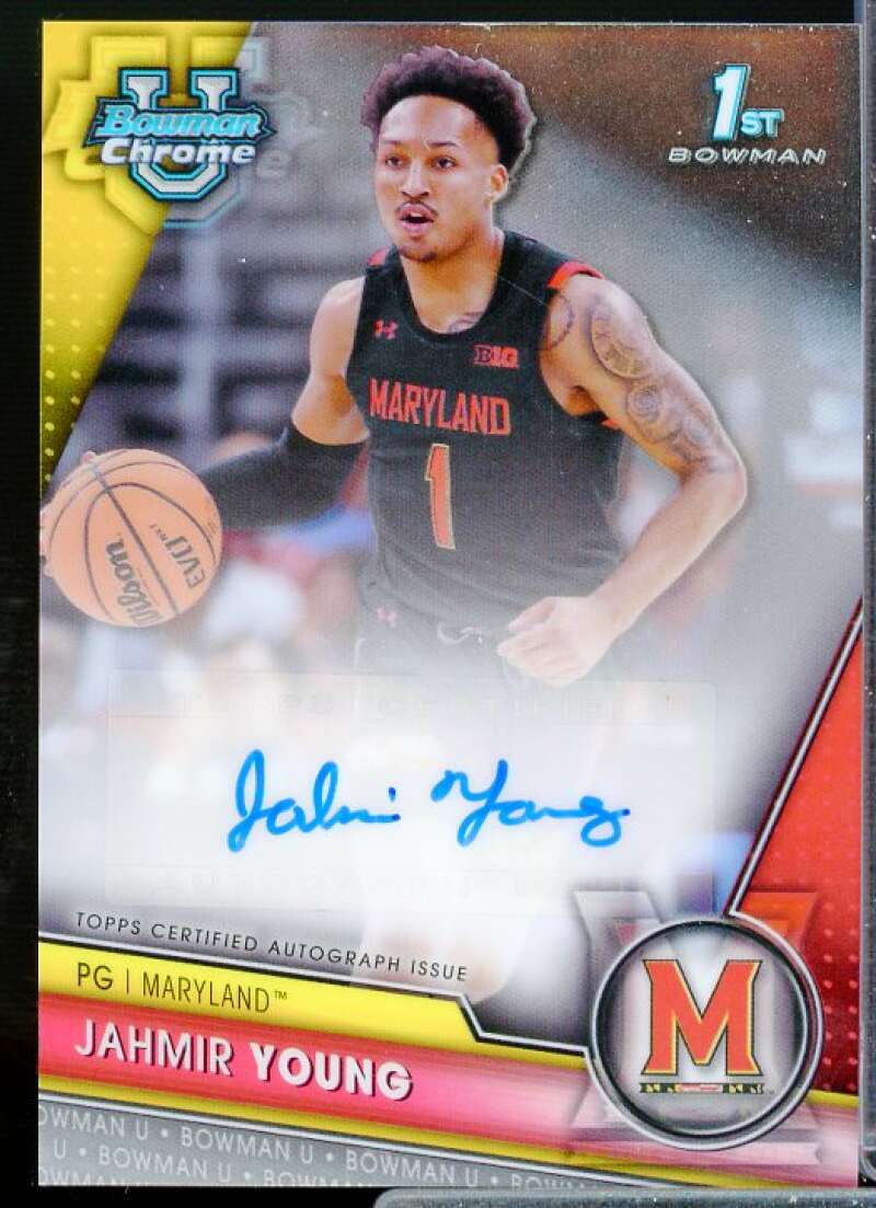 Jahmir Young Rookie 2023-24 Bowman Chrome University Prospect Autograph #BCPAJY  Image 1