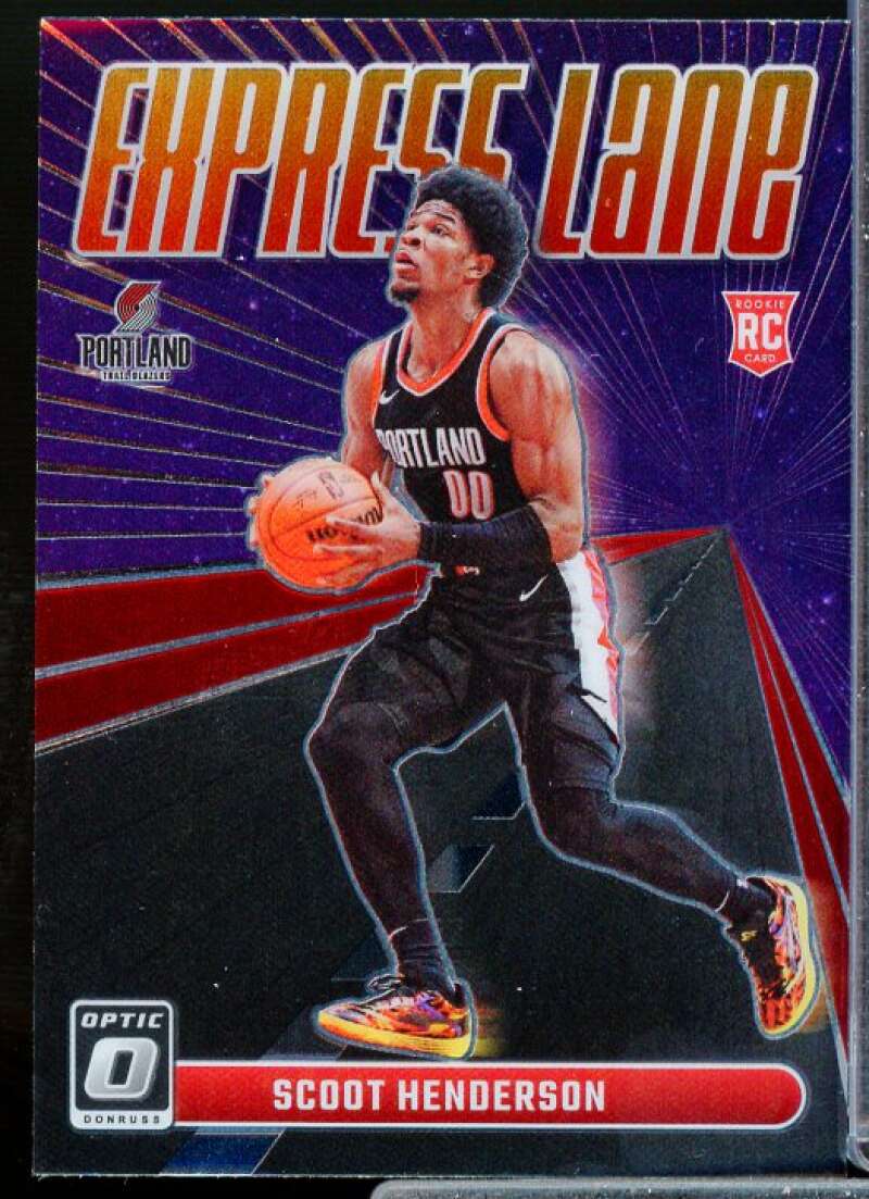 Scoot Henderson Rookie Card 2023-24 Donruss Optic Express Lane #14  Image 1