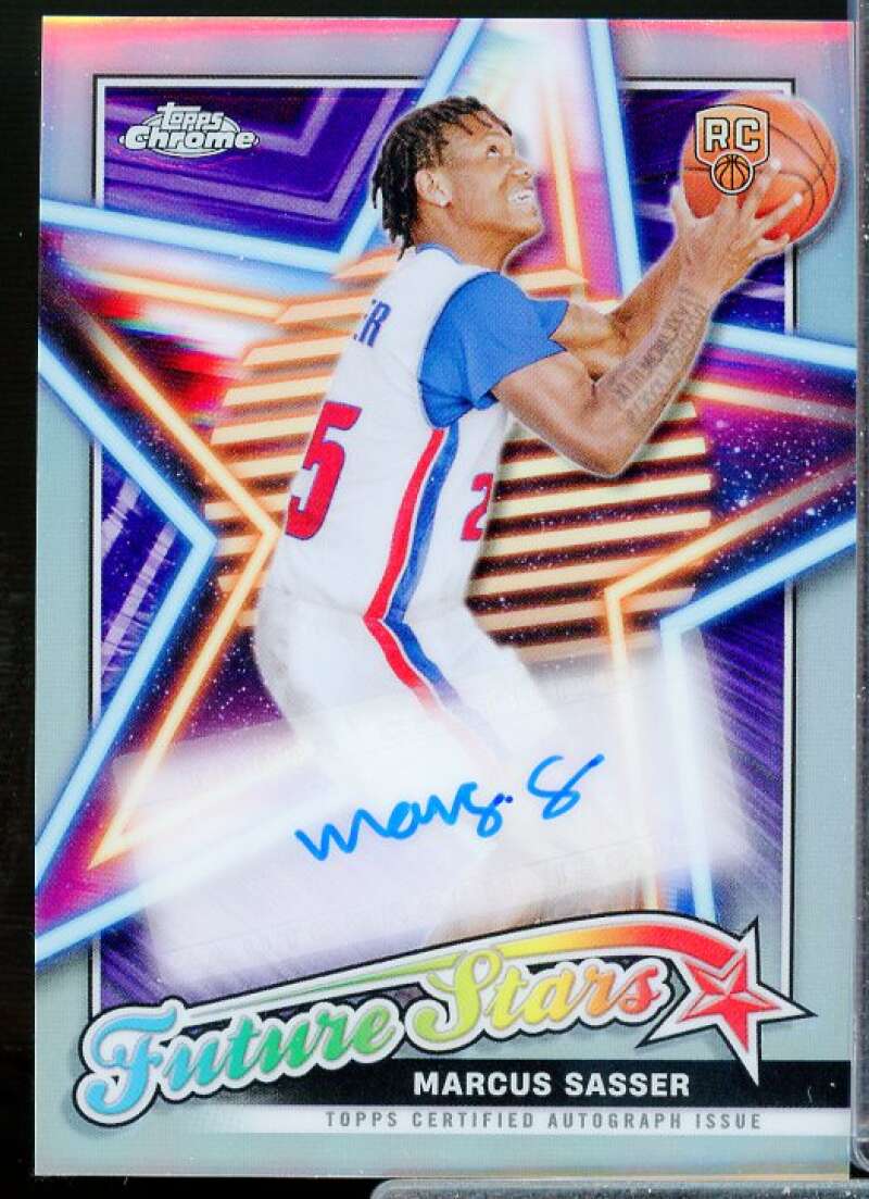 M. Sasser Rookie 2023 Topps Chrome Future Stars AU Blue Basketball Ref #FSAMS  Image 1