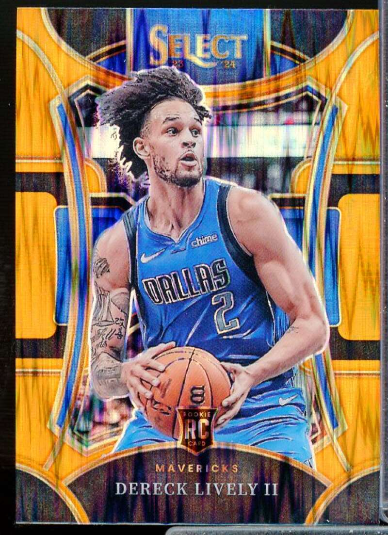 Dereck Lively II Rookie Card 2023-24 Select Prizms Orange Flash #313  Image 1