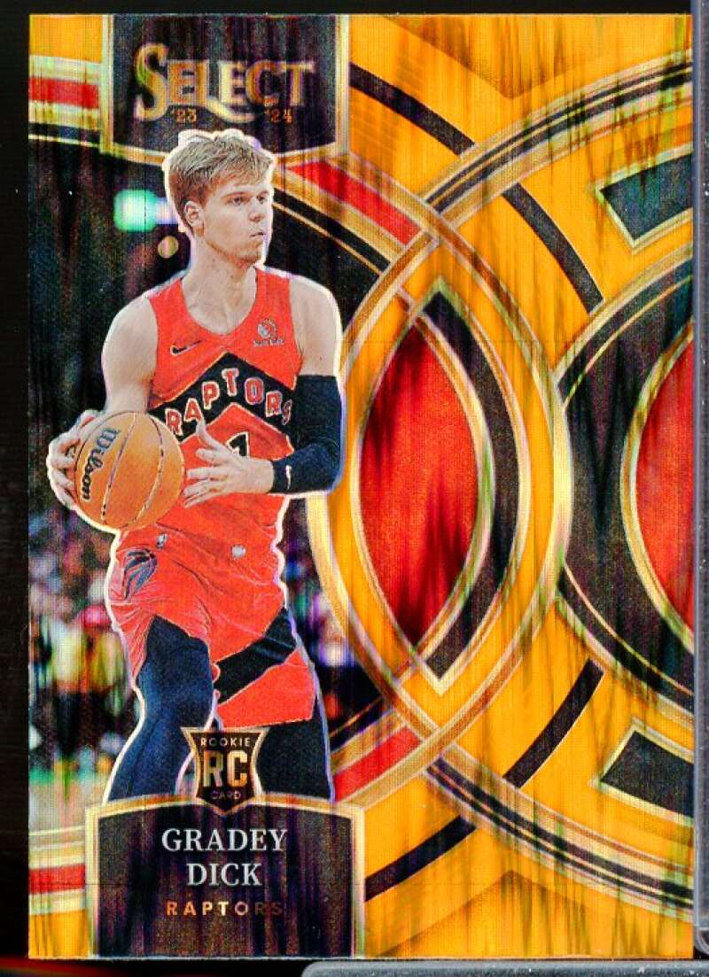 Gradey Dick Rookie Card 2023-24 Select Prizms Orange Flash #126  Image 1