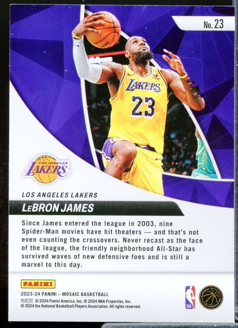 LeBron James Card 2023-24 Panini Mosaic Elevate #23  Image 2