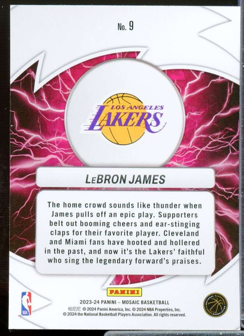 LeBron James Card 2023-24 Panini Mosaic Thunder Road #9  Image 2