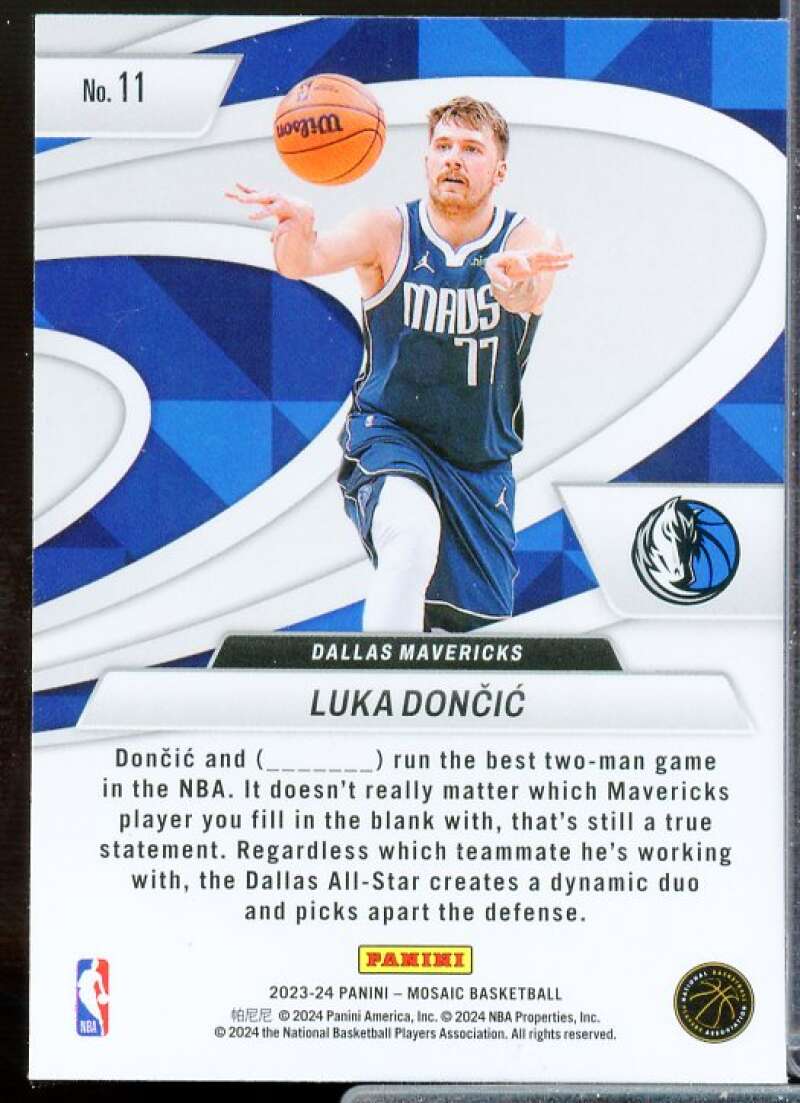 Luka Doncic Card 2023-24 Panini Mosaic Give and Go #11  Image 2