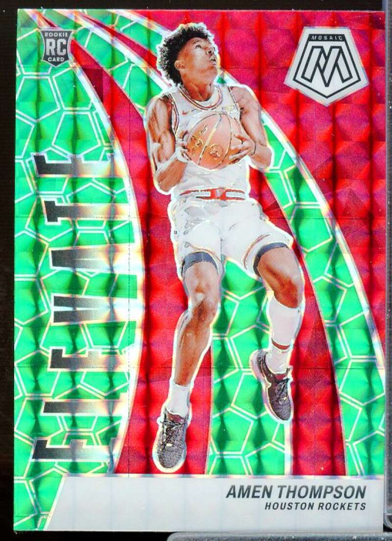 Amen Thompson Rookie Card 2023-24 Panini Mosaic Elevate Mosaic Green #13  Image 1