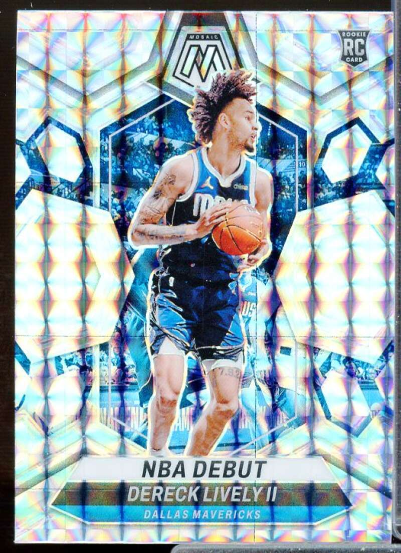 Dereck Lively II/NBA Debut Rookie Card 2023-24 Panini Mosaic Mosaic #265  Image 1