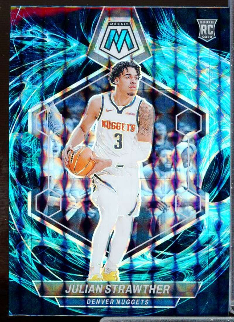 Julian Strawther Rookie Card 2023-24 Panini Mosaic Mosaic Reactive Blue #214  Image 1