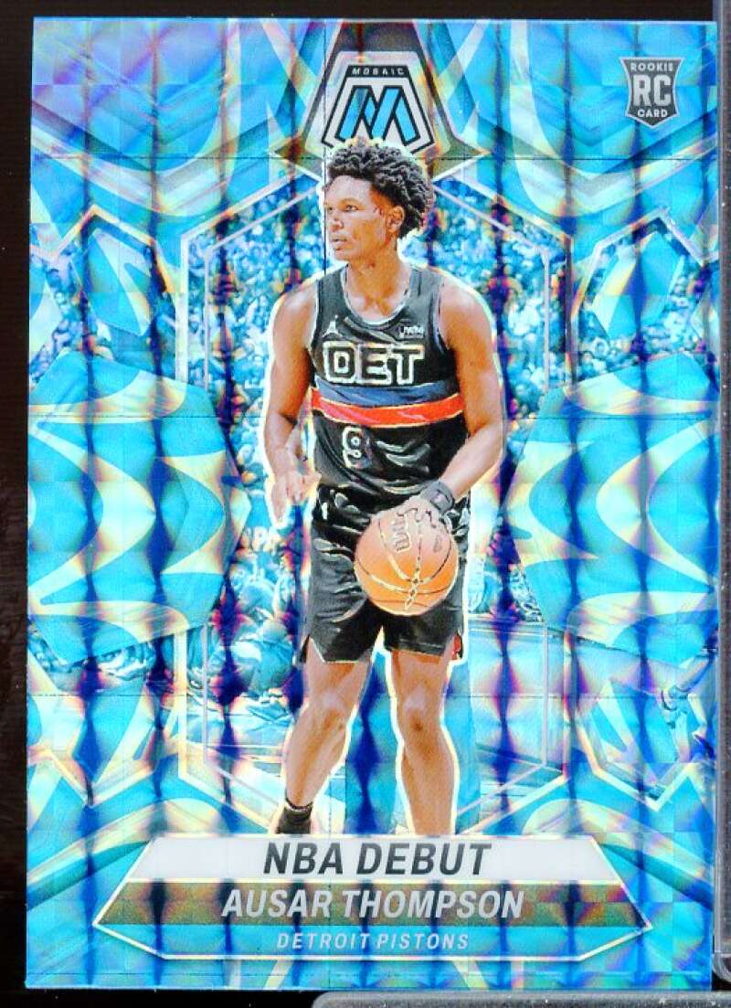 Ausar Thompson/NBA Debut Rookie 2023-24 Panini Mosaic Mosaic Reactive Blue #262  Image 1