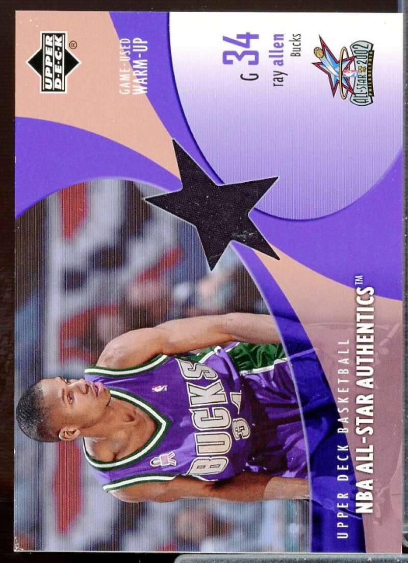 Ray Allen Card 2002-03 Upper Deck All-Star Authentics Warm-Ups #RAAW  Image 1