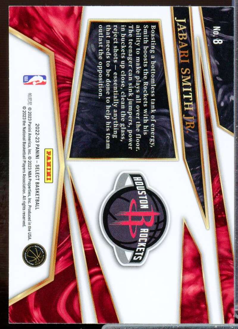 Jabari Smith Jr. Rookie Card 2022-23 Select Turbo Charged #8  Image 2