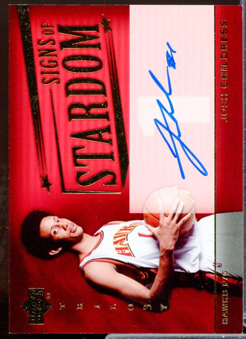 Josh Childress Rookie Card 2004-05 Upper Deck Trilogy Signs of Stardom #JC  Image 1