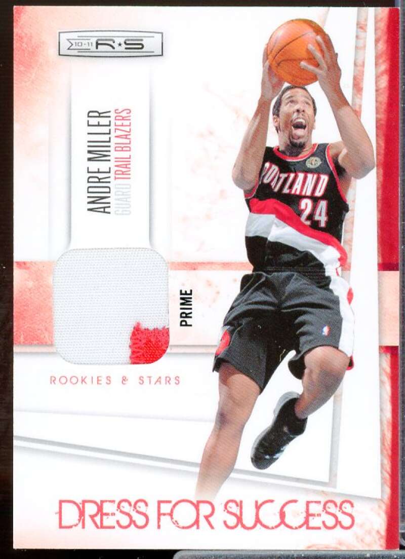Andre Miller 2010-11 Rookies and Stars Dress for Success Materials Prime #2  Image 1