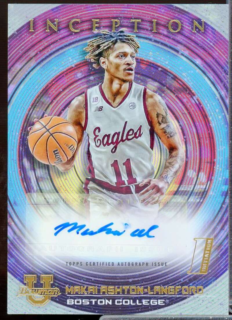 Makai Ashton-Langford 2022-23 Bowman Inception University Autographs #BIAMA  Image 1