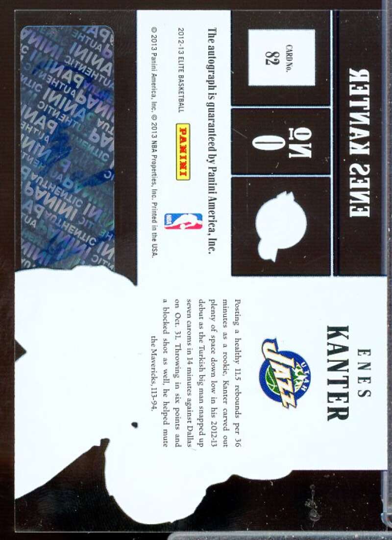 Enes Kanter Rookie Card 2012-13 Elite Rookie Inscriptions #82  Image 2