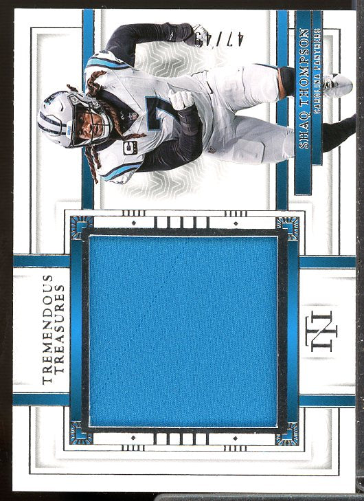 Shaq Thompson Card 2023 Panini National Treasures Tremendous Treasures #46  Image 1