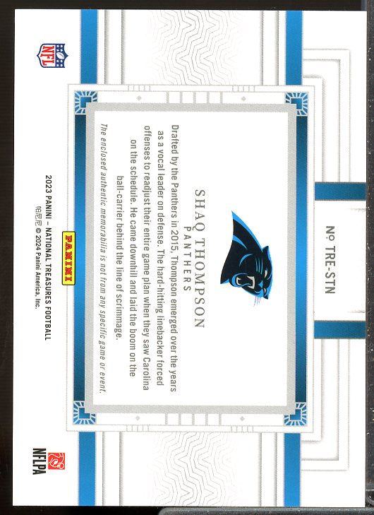 Shaq Thompson Card 2023 Panini National Treasures Tremendous Treasures #46  Image 2