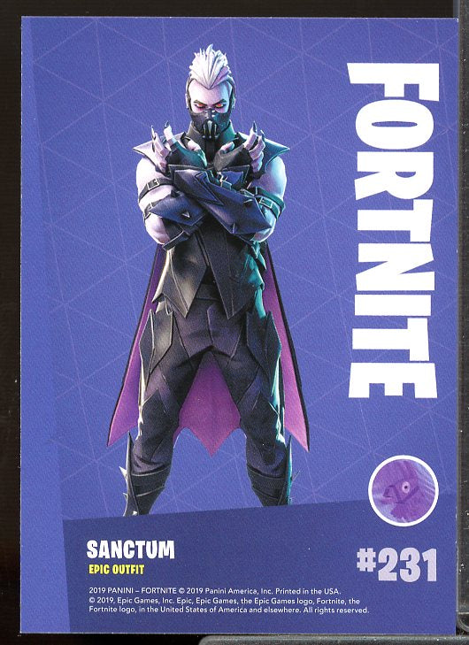 Sanctum E Card 2019 Panini Fortnite Series 1 Holofoil #231  Image 2