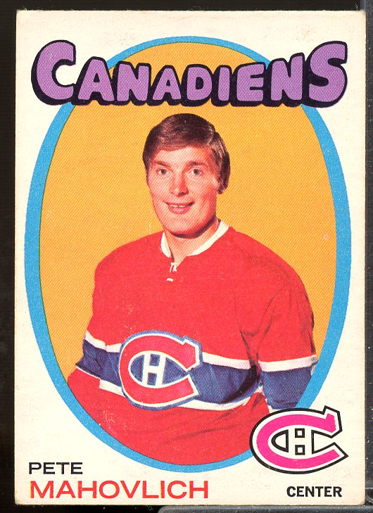Peter Mahovlich Card 1971-72 O-Pee-Chee #84  Image 1