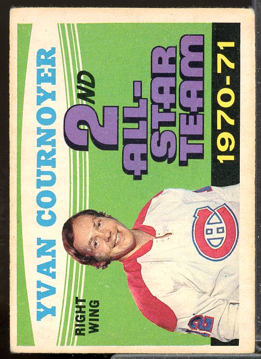 Yvan Cournoyer AS2 Card 1971-72 O-Pee-Chee #260  Image 1