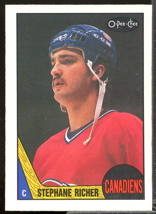 Stephane Richer Rookie Card 1987-88 O-Pee-Chee #233  Image 1
