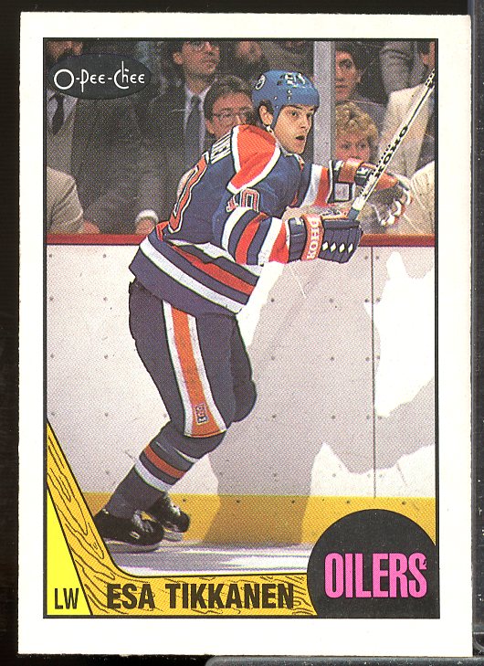 Esa Tikkanen Rookie Card 1987-88 O-Pee-Chee #7  Image 1