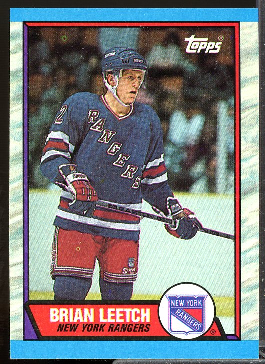 Brian Leetch Rookie Card 1989-90 O-Pee-Chee #136  Image 1