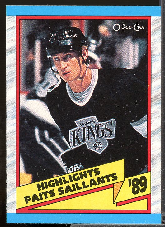 Wayne Gretzky HL Card 1989-90 O-Pee-Chee #325  Image 1