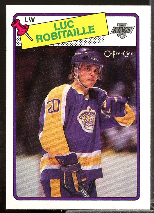 Luc Robitaille Card 1988-89 O-Pee-Chee #124  Image 1