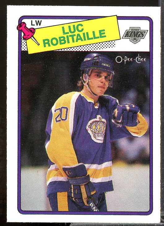 Luc Robitaille Card 1988-89 O-Pee-Chee #124  Image 1