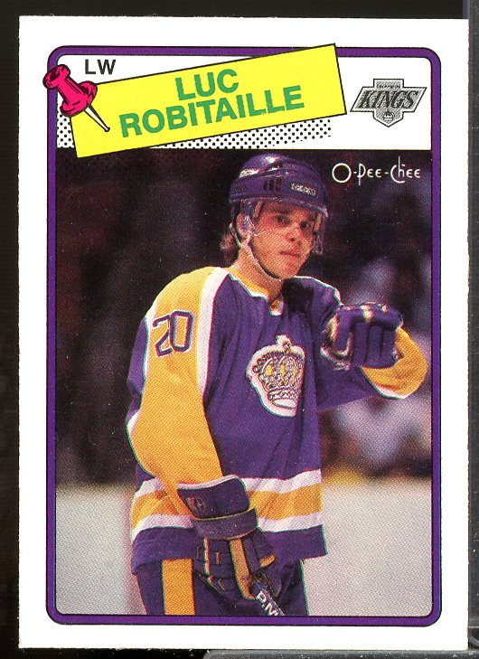 Luc Robitaille Card 1988-89 O-Pee-Chee #124  Image 1