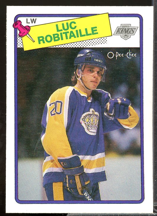 Luc Robitaille Card 1988-89 O-Pee-Chee #124  Image 1