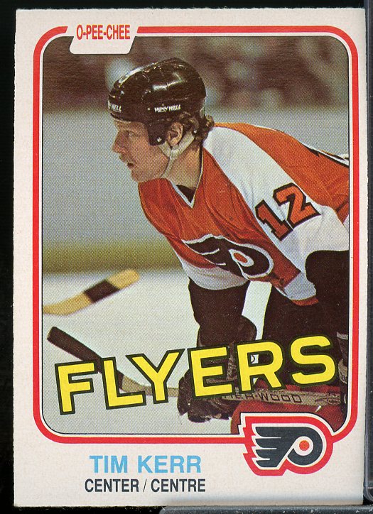 Tim Kerr Rookie Card 1981-82 O-Pee-Chee #251  Image 1