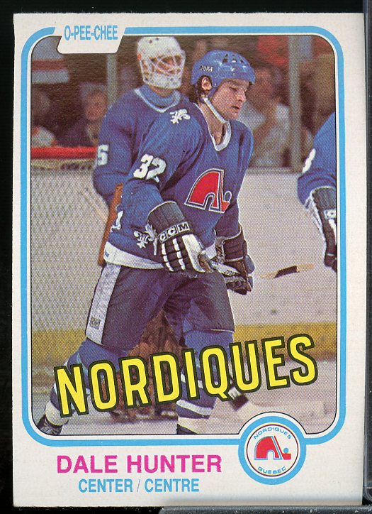 Dale Hunter Rookie Card 1981-82 O-Pee-Chee #277  Image 1