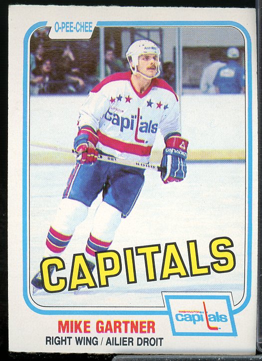 Mike Gartner Card 1981-82 O-Pee-Chee #347  Image 1