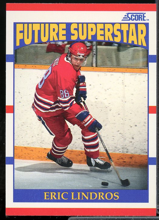 Eric Lindros Rookie Card 1990-91 Score #440  Image 1